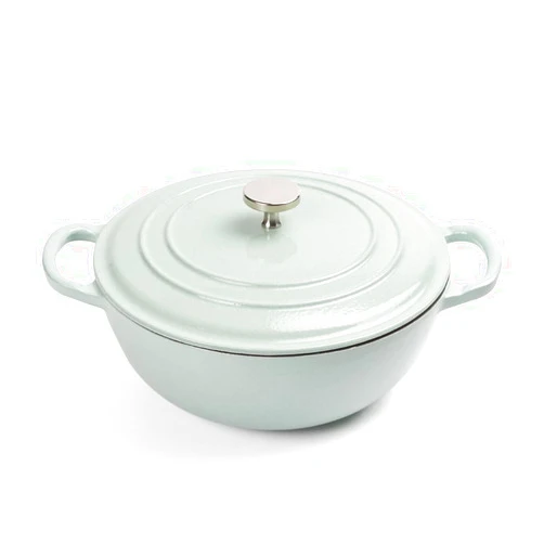 M-COOKER 4.5 Quart Dutch Oven Pot with Lid: Versatile Cast Iron Enamel Dutch Oven for Sourdough Bread Baking or Frying, Roasting, and Simmering(Green), 13.7Lx10.2Wx6H