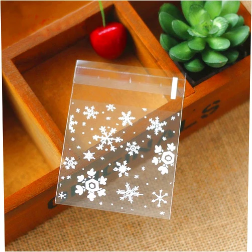 YYWJ 100Pcs Self Adhesive Cookie Bags Cellophane Treat Bags,Christmas Clear Cookie Bags Good for Halloween Bakery Cookie Candy