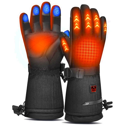 MADETEC Heated Gloves for Men Women,7.4V 22.2Wh Rechargeable Battery Electric Heated Gloves,Full Touchscreen Waterproof Ski Winter Gloves for Outdoor Skiing Hunting Hiking