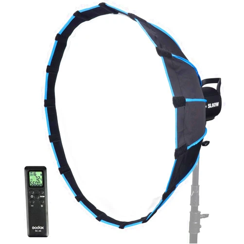 Godox SL60W Kit with Soft Box Softbox (Special Design for SL-60W) 5600K Studio Continuous LED Video Light Lamp 5600K Bowens Mount for Video Recording,Wedding,Outdoor Shooting