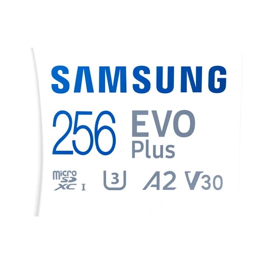 SAMSUNG EVO Plus microSD Memory Card + Adapter, 256GB microSDXC, Speeds Up to 160 MB/s, UHS-I, C10, U3, V10, A3, Upgrade Storage for Phones, Tablets, Gaming Consoles, DSLR Cameras, PCs, MB-MC256SA/AM