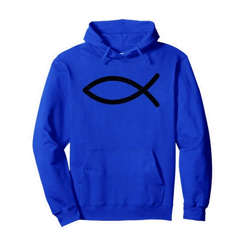 Fishing Religion Ictus Believer For Men Women Kids Christian Symbol Jesus Fish Ichthys Ixoye Religious Gifts Pullover Hoodie