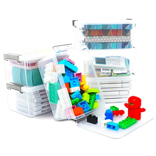 ITYLIFE CITYLIFE Citylife 6 Packs Small Storage Bins with Lids 3.2 QT Plastic Storage Containers for Organizing Stackable Clear Storage Boxes
