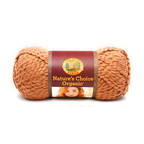 Lion Brand Yarn 480-124I Nature's Choice Organic Cotton Yarn, Pecan