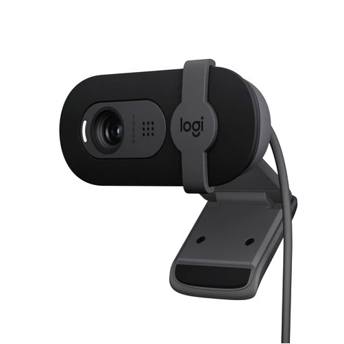 Logitech Brio 101 Full HD 1080p Webcam Made for Meetings and Works for Streaming — Auto-Light Balance, Built-in Mic, Privacy Shutter, USB-A, for Microsoft Teams, Google Meet, Zoom, and More - Black