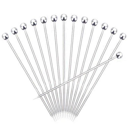 SZLFSX 15 Pieces Stainless Steel Cocktail Picks Metal Martini Picks 4.3 inch