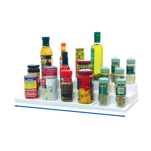 Dial Industries, Inc. Dial Industries Adjustable 3 Tier Expandable Shelf Spice and Seasoning Jars Kitchen Countertop and Cabinet Rack Organizer