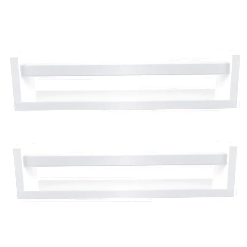 Birola Wall Bookshelves for Kids,Book Shelf Organizer for Baby Nursery Décor,Nursery Book Shelves Set of 2,Wood Floating Nursery Shelves for Wall (Set of 2 White)