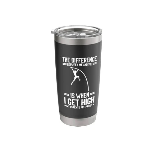 Pole Vault Player Apparel Pole Jumper Vault Funny Pole Vaulting Stainless Steel Insulated Tumbler
