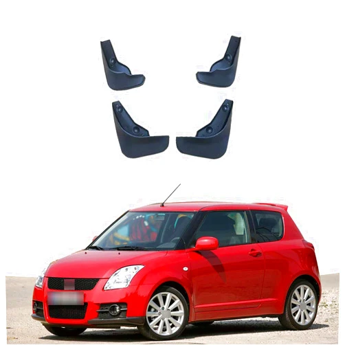 EDEMCO Compatible with Suzuki Swift 2 II 2005-2010, 4Pcs Car Fenders Splash Guards Anti-Sand Mud Flaps Front and Rear Wheels Mudguards Accessories
