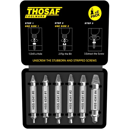 THOSAF Gifts for Men,Damaged Screw Extractor Set-Christmas Stocking Stuffers for Adults Men Him,Mens Gifts,Husband,Stripped Screws Nuts & Bolts Drill Bit Tools for Easy Removal of Rusty Broken Hardware Gifts
