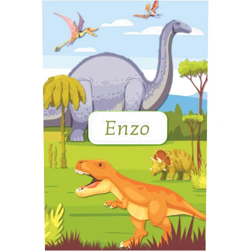 Tia J. Tyler Enzo: Lined Notebook with Personalized Name Enzo: Kids Jurassic Notebooks - Dinosaur Era notebook for Boy, School gifts(art-1): Enzo: Lined Notebook ... Era notebook for Boy, School gifts(art-1)
