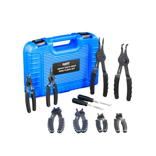 Orion Motor Tech 10pc Snap Ring Pliers Set, Internal & External Circlip Pliers Set with Bent Pliers Straight Pliers Hook Pick, Heavy Duty Snap Ring and Circlip Removal Tool with Storage Case & Gloves