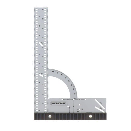 Milescraft 8404 Framing Square 300 Imperial Framing Square – 12” x 8” Steel Carpenter Square for Woodworking with Removeable Fence