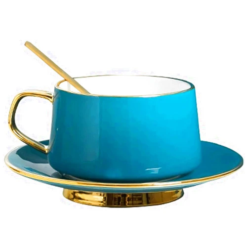 WAGMY Coffee Mug Nordic Minimalist Coffee Cup Set European Small Luxury Bone China Afternoon Tea Coffee Cup Cappuccino Cup British Coffee Cup Tea Cup