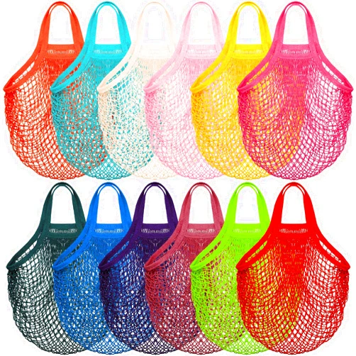 Shappy 12 Pack Reusable Mesh Grocery Bags Large Crochet Market Bag Cotton Kitchen Tote for Fruit Vegetable Storage
