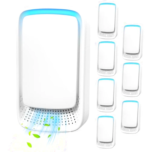 JahyElec 8Pack Air Purifier Plug In,Filterless Mobile Air Ionizer,Negative Air Ionizer for Home Use,Quiet Operation Air Freshener for Home,Office,Kitchen,Portable Mini Air Cleaner for Smoke Dust,Pets,Odor