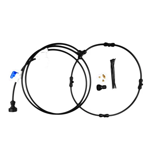Altatac Fan Misting Kit, Outdoor Fan Misting Cooling System with 3ft Mist Ring, Connectors and 6ft Mist Pipe for Cooling Patio Garden Greenhouse Breeze, Fits to Any Outdoor Fan