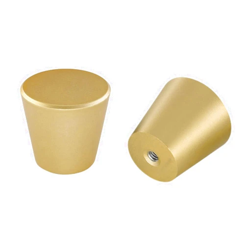 AmericFengBao 7 Pack Brass Cabinet Knobs Gold Knobs Gold Drawer Knobs for Dresser Kitchen Cabinet Bar Cupboard Drawer Dresser Pulls