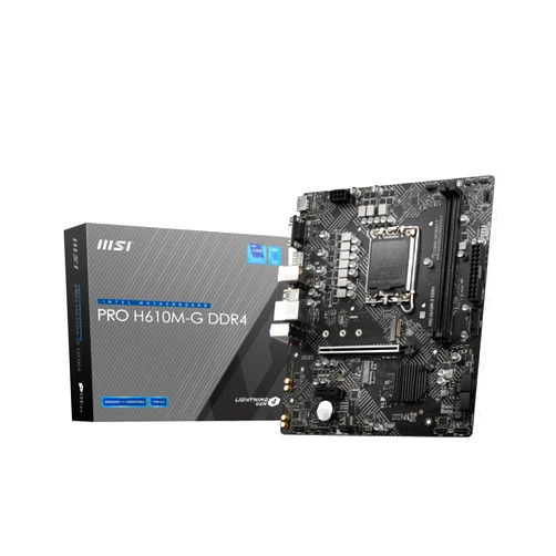 MSI PRO H610M-G Motherboard (LGA1700 /2xDDR4/HDMI/VGA/DP/M.2/USB 3.2)