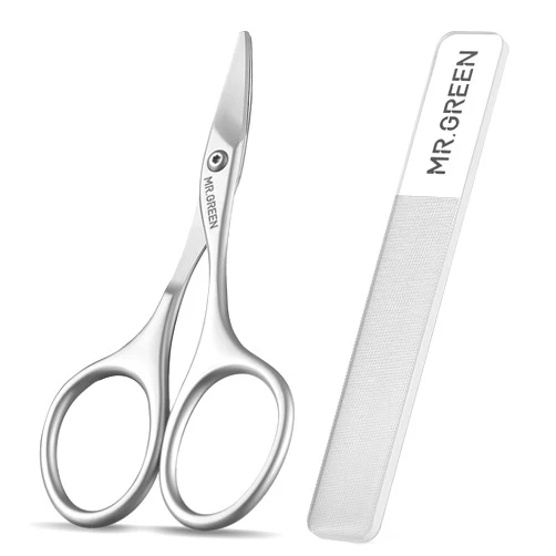MR.GREEN Baby Nail Scissors Safety Nail Care Clippers Cutter Newborn Baby Convenient Nail Grooming Manicure Tool (Nail Scissors+Glass File)