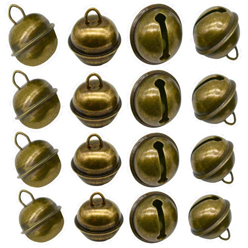 Maydahui 20PCS Vintage Jingle Bell 1 Inches Antique Decorative Tone Copper Bell for Pet Dog Cat Pendants Christmas Tree Crafts Decoration