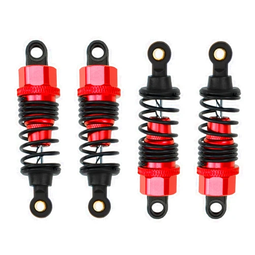 Share Goo ShareGoo 4Pack Adjustable Shock Absorber Damper 68mm 102004 Compatible with HPI HSP Traxxas Losi Axial Tamiya Lightning EP 1/10 On-Road Drift Car (Red)