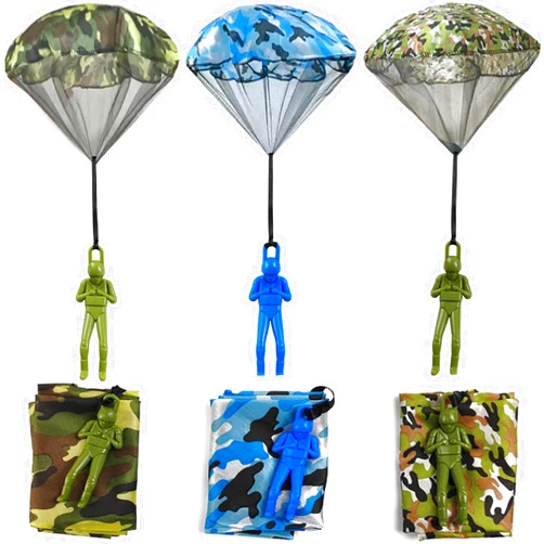 ROYHOO 6PCS Parachute Toy, Camo Parachute Men Toy Tangle Free Throwing Hand Throw Outdoor Flying Paratrooper Toy