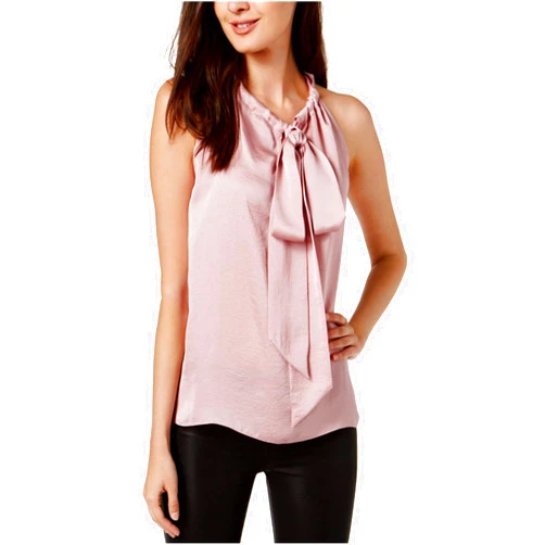 RACHEL Rachel Roy Rachel Roy Womens Madeline Tie-Front Knit Blouse, Pink, 14