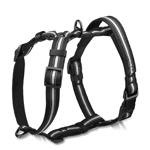 PUPTECK No Pull Dog Harness with Lift Handle for Large Medium Small Sized Dogs, Adjustable Soft Padded Dog Vest, Escape Proof Reflective Dog Walking Halter Easy to Control, Grey, M