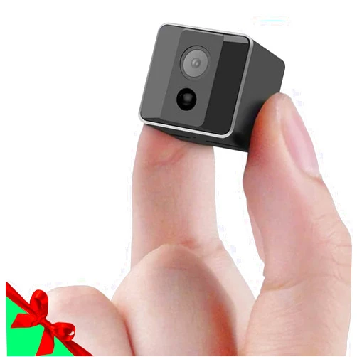Braosusner Wireless Mini Camera HD 1080P Portable Small Nanny Cam with Night Vision,Body Cam Surveillance Cameras for Home Security Indoor/Outdoor No WiFi Need No Audio