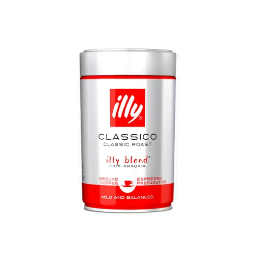 Illy - Espresso - Ground Coffee Medium Roast - 250g (Pack of 2)