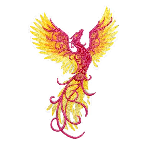 BeyondVision Custom Phoenix Ascends Dragons Embroidery Iron On/Sew Patch [6.8