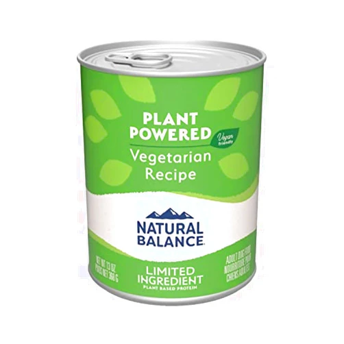 Natural Balance Limited Ingredient Adult Wet Canned Dog Food with Vegan Plant Based Protein and Healthy Grains, Vegetarian Recipe, 13 Ounce (Pack of 12)