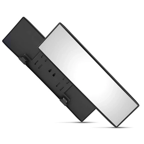 Verivue Mirrors Universal 12 Inch Interior Clip On Panoramic Rearview Mirror, Anti Glare, Clear Tint, Wide Angle Mirror, Car Mirror, Extended Rear View Mirror for Car, Rear View Mirror Accessory