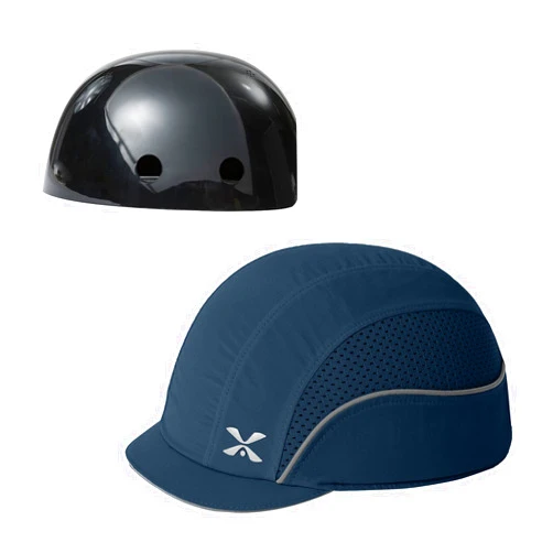 TIHEEN Safety Baseball Bump Cap Lightweight Safety Hard Hat Head Protection Cap Breathable Hat Head Protection Cap(M18109H-Navy-Micro Brim)