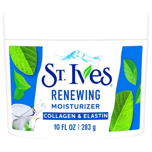 St. Ives Face Moisturizer Cream, Collagen and Elastin, Renewing Facial Moisturizer for Women, Paraben Free, Dermatologist Tested Daily Moisturizing for Dry Skin Cruelty Free, 10 oz