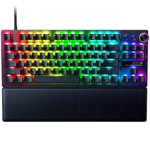 Razer Huntsman V3 Pro TKL 8KHz Esports Gaming Keyboard: Analog Optical Switches Gen 2-8000 Hz Polling Snap Tap - Rapid Trigger - Adjustable Actuation - Media Controls - PBT Keycaps - Black
