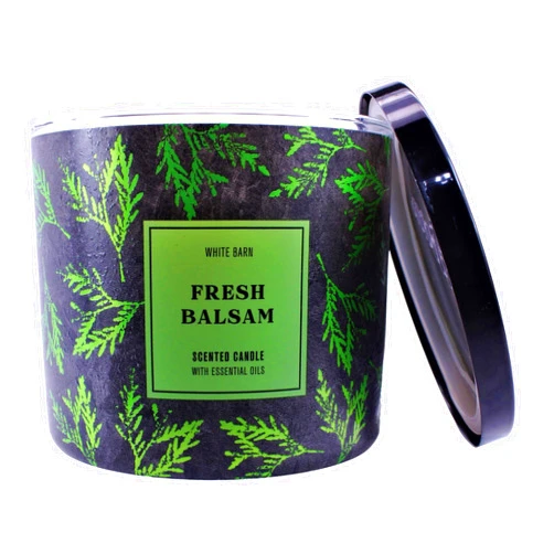 White Barn Bath & Body Works Fresh Balsam Scented Candle 3 Wick 14.5OZ