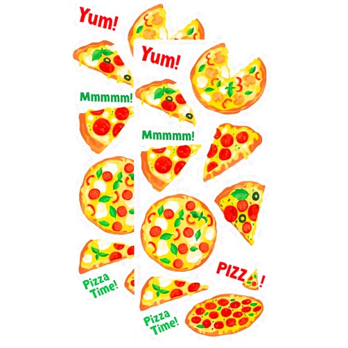 Playhouse Pizza Party Pizza Scented Scratch & Sniff Sticker Sheets - 1 Pack