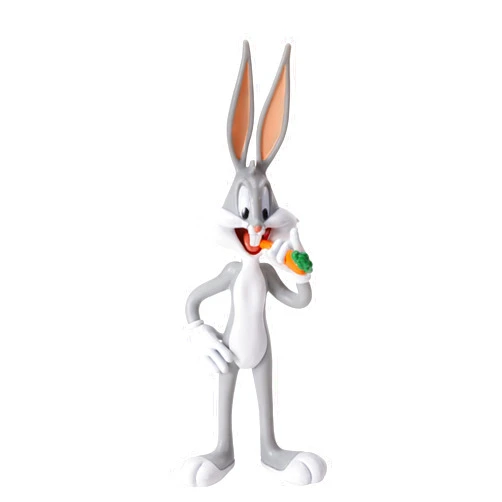 The Noble Collection BendyFigs The Noble Collection Looney Tunes Mini Bugs Bunny - 5.75in (14.5cm) Noble Toys Miniature Bendable Figure Posable Doll Figures