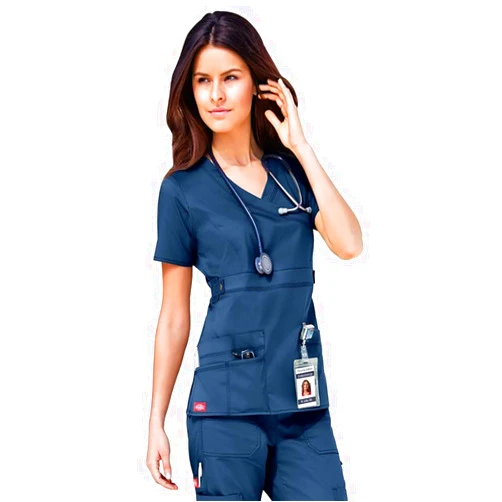 Dickies Gen Flex Women Scrubs Top Mock Wrap 817355.