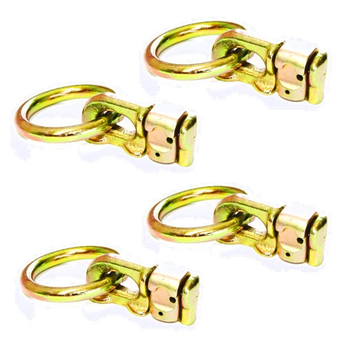 Gripon (Pack of 4) Aluminum L-Track Double Stud Tiedown Fitting with O-Ring 5,000 lb. Capacity