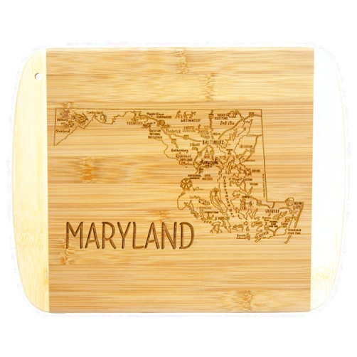 Totally Bamboo A Slice of Life Maryland State Serving and Cutting Board, 11