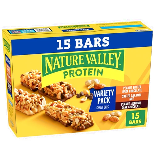 Nature Valley Protein Granola Bars, Snack Variety Pack, Chewy Bars, 15 ct, 21.3 OZ