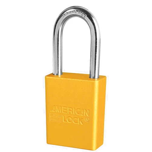 Master Lock Lockout Padlock, KA, Yellow, 1-7/8
