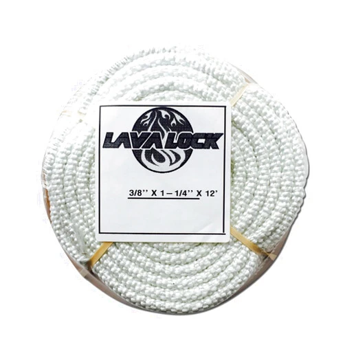 LavaLock 1000 F Tadpole Seal, Fiberglass Smoker P-Gasket 1-1/4 x 3/8 x 12' White