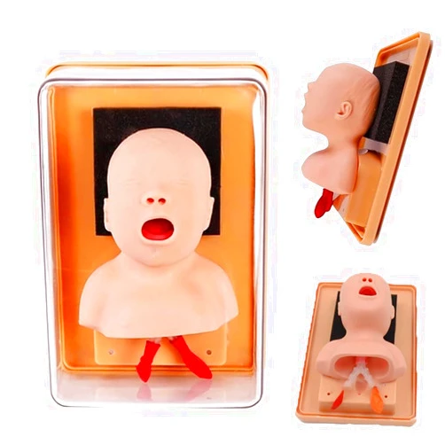 ROFALI Intubation Manikin Teaching Model, Infant Intubation Trainer, Emergency Oral/Nasal Intubation Airway Management Trainer, Pediatric Intubation Mannequin
