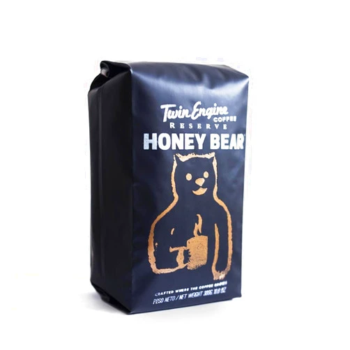 TWIN ENGINE COFFEE HONEY-BEAR | Black Edition - Dark Roast, Highest Rated Coffee - Limited Edition Whole Bean by Twin Engine Coffee
