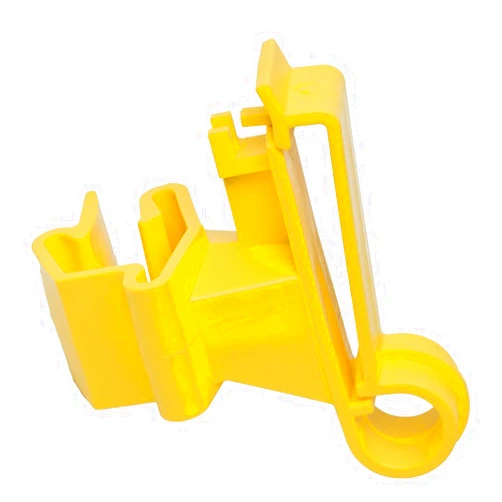 Zareba T-Post Poly Tape Insulator for Electric Fences - 25 Pack - ITTY-Z, Yellow Insulators - Easy to Install Electric Fence Insulator, Includes 25